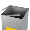 Kép 5/6 - ALDA EKO SQUARE fém szelektív hulladékgyűjtő 60L sárga fedéllel-5