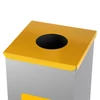 Kép 6/6 - ALDA EKO SQUARE fém szelektív hulladékgyűjtő 60L sárga fedéllel-6