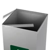 Kép 5/6 - ALDA Eko Square 60L szelektív hulladékgyűjtő zöld fedéllel-5