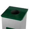 Kép 6/6 - ALDA Eko Square 60L szelektív hulladékgyűjtő zöld fedéllel-6