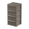 Kép 1/3 - Art Plast műanyag fiókos tároló galambszürke (dove-grey) színben, 4 fiókos kivitelben 390x385x790 mm