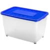 Kép 1/2 - Heidrun Boxmania tároló doboz – 46 literes, 56x37x34 cm, átlátszó műanyag gurulós tárolódoboz tetővel, ideális nagyobb háztartási tárgyak rendszerezésére és tárolására