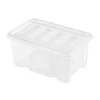 Kép 1/3 - Heidrun Boxmania tároló doboz tetővel – 5 literes Mini, 30x19x13 cm, átlátszó műanyag tárolódoboz fedéllel kisebb tárgyak praktikus és rendezett tárolásához