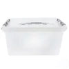 Kép 2/2 - Heidrun Clipbox átlátszó tároló doboz 14 literes, 40x29x18 cm méretben, fogantyúval és Clippes tetővel, strapabíró műanyag tárolódoboz-2