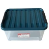 Kép 1/2 - Heidrun Clipbox átlátszó tároló doboz 25 literes, 44x31x23 cm méretben, Clippes tetővel, praktikus és strapabíró műanyag tárolódoboz
