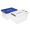 Kép 1/2 - Heidrun Clipbox átlátszó tároló doboz 25 literes, 44x31x23 cm méretben, fogantyúval és Clippes tetővel, erős műanyag tárolódoboz