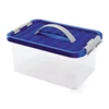 Kép 2/2 - Heidrun Clipbox átlátszó tároló doboz 5 literes, 29x19x14 cm méretben, fogantyúval és Clippes tetővel, praktikus műanyag tárolódoboz-2