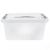 Kép 1/2 - Heidrun Clipbox átlátszó tároló doboz 5 literes, 29x19x14 cm méretben, fogantyúval és Clippes tetővel, praktikus műanyag tárolódoboz