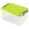 Kép 2/3 - Heidrun Clipbox Lite tároló doboz – 14 literes, 39x28,5x18 cm, átlátszó műanyag doboz clippes tetővel dokumentumok, játékok vagy háztartási cikkek tárolásához-2