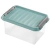 Kép 1/4 - Heidrun Clipbox Lite tároló doboz – 4,0 literes, 27,5x18,5x13 cm, átlátszó műanyag doboz clippes záródással rendszerezéshez és tároláshoz