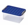 Kép 1/2 - Heidrun Clipbox tároló doboz clippes tetővel – 14 literes, 40x29x18 cm, átlátszó műanyag tárolódoboz fedéllel, ideális irodai és háztartási használatra