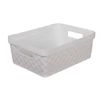 Kép 2/3 - Heidrun Diamond tároló doboz – 11 literes, 36x27x14 cm, elegáns mintázatú műanyag tárolódoboz kisebb háztartási vagy irodai eszközök rendszerezéséhez-2