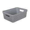 Kép 1/3 - Heidrun Diamond tároló doboz – 11 literes, 36x27x14 cm, elegáns mintázatú műanyag tárolódoboz kisebb háztartási vagy irodai eszközök rendszerezéséhez