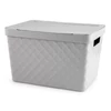 Kép 3/3 - Heidrun Diamond tároló doboz tetővel – 17,5 literes, 36x27x23 cm, mintás műanyag tárolódoboz fedéllel, praktikus megoldás otthoni vagy irodai rendszerezéshez-3