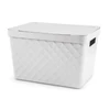 Kép 1/3 - Heidrun Diamond tároló doboz tetővel – 17,5 literes, 36x27x23 cm, mintás műanyag tárolódoboz fedéllel, praktikus megoldás otthoni vagy irodai rendszerezéshez