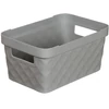 Kép 1/3 - Heidrun Diamond tároló doboz – 4,5 literes, 18x27x14 cm, stílusos mintázatú műanyag tárolódoboz kisebb tárgyak rendszerezéséhez otthon vagy irodában