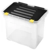 Kép 1/3 - Heidrun Dragon Box tároló doboz – 18 literes, 39,5x27x27,5 cm, átlátszó műanyag doboz oldalra nyíló clippes tetővel, ideális háztartási vagy irodai rendszerezéshez