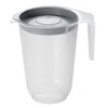 Kép 1/2 - Heidrun mércés kancsó 1 literes, 12x16,5 cm méretben, tetővel ellátott átlátszó műanyag mérőkancsó konyhai méréshez