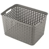 Kép 1/3 - Heidrun rattan hatású műanyag kosár 39x29x22 cm, mély tároló kosár