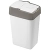 Kép 2/3 - Heidrun Push Up billenős szemetes 18 literes, 29x23x43 cm méretben, fehér színben, praktikus hulladéktároló otthonra és irodába-2