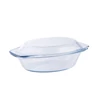Kép 2/3 - TERMISIL hőálló jénai edény fedővel 2,9 liter – boroszilikát üveg, Classic modell, 33x21,7x9,2 cm-2