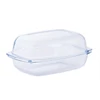 Kép 2/3 - TERMISIL hőálló jénai edény fedővel 5,5 liter – boroszilikát üveg, Classic modell, 34x22x12,2 cm-2