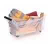 Kép 1/2 - Prosperplast átlátszó tároló doboz 10 liter – fogantyús, görgős kivitel, 38x17,7x18 cm