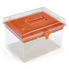 Kép 1/2 - Prosperplast rendszerező doboz 19,5x17,4x13,5 cm – csatos záródás, fogantyúval és kivehető tálcával