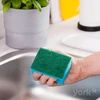 Kép 2/3 - York mosogatószivacs dörzsi – formázott, 3 darabos készlet, 9,0x7,0x4,3 cm, ergonomikus kialakítás a kényelmes tisztításhoz-3
