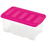 Heidrun Boxmania tároló doboz tetővel – 5 literes Mini, 30x19x13 cm, átlátszó műanyag tárolódoboz fedéllel kisebb tárgyak praktikus és rendezett tárolásához