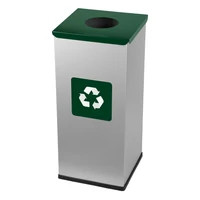 ALDA Eko Square 60L szelektív hulladékgyűjtő zöld fedéllel