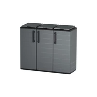 Art Plast félmagas műanyag hulladékszelektáló szekrény 3 fedéllel 1020x370x840 mm