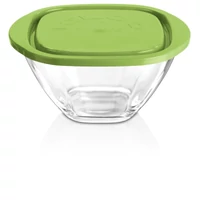 Borgonovo MAGIC 24 üveg tál tetővel – 3 literes, 23x25,7x12,6 cm, hőálló üveg edény frissentartó műanyag fedéllel, alkalmas tálalásra és tárolásra