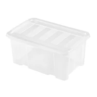 Heidrun Boxmania tároló doboz tetővel – 5 literes Mini, 30x19x13 cm, átlátszó műanyag tárolódoboz fedéllel kisebb tárgyak praktikus és rendezett tárolásához