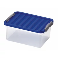 Heidrun Clipbox tároló doboz clippes tetővel – 14 literes, 40x29x18 cm, átlátszó műanyag tárolódoboz fedéllel, ideális irodai és háztartási használatra