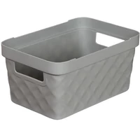 Heidrun Diamond tároló doboz – 4,5 literes, 18x27x14 cm, stílusos mintázatú műanyag tárolódoboz kisebb tárgyak rendszerezéséhez otthon vagy irodában