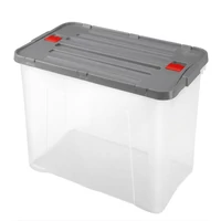 Heidrun Dragon Box átlátszó tároló doboz 60 literes, 59x36x40 cm méretben, Special Edition oldalra nyíló kivitelben, Clippes tetővel, masszív műanyag tárolódoboz