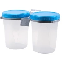 Heidrun ételtároló 2 x 0,8 literes 11x14 cm csavarós tetővel műanyag doboz szett