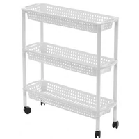 Heidrun 3 részes gurulós kosár 60x18x61 cm Althea, praktikus tároló állvány