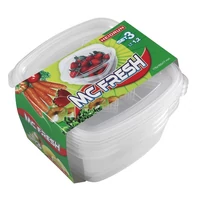 Heidrun Mc Fresh ételtároló 3 x 1,2 literes 17,5x16,5x7,7 cm műanyag doboz szett