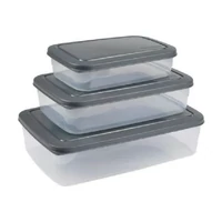 Heidrun mikro ételtároló 3 db-os szett 5,6 liter (3,0L + 1,8L + 0,8L) műanyag doboz készlet