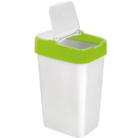 Heidrun Push Up billenős szemetes 35 literes, 33x26x51 cm méretben, fehér színben, nagyobb kapacitású hulladéktároló konyhába vagy irodába