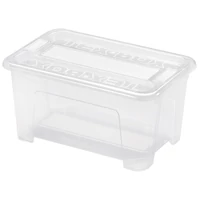 Heidrun Tex Box 1 kis méretű tárolódoboz átlátszó fedéllel – rendszerezéshez, 4,5 liter