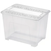 Heidrun Tex Box 3 átlátszó műanyag tárolódoboz 21L tetővel – 38x28x27,2cm