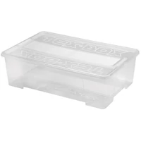 Heidrun Tex Box 4 átlátszó műanyag tárolódoboz 28L tetővel – 57x38x17cm