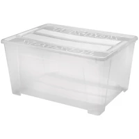 Heidrun Tex Box 8 extra nagyméretű átlátszó tárolódoboz fedéllel – 150 literes kapacitás