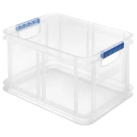 Heidrun Unibox 18L átlátszó tárolódoboz tetővel – 40x29x21cm rendszerező