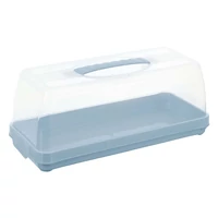 Keeeper Emilio Nordic Blue hosszúkás süteménytartó búra fogantyúval püspökkenyérhez