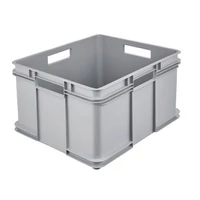Keeeper 54 literes újrahasznosított műanyag tárolódoboz – eco Euro-box XXL szürke kivitelben