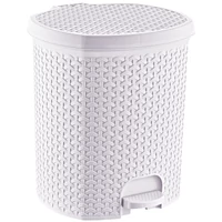 Keeeper műanyag pedálos kuka kötött design 21 liter fehér